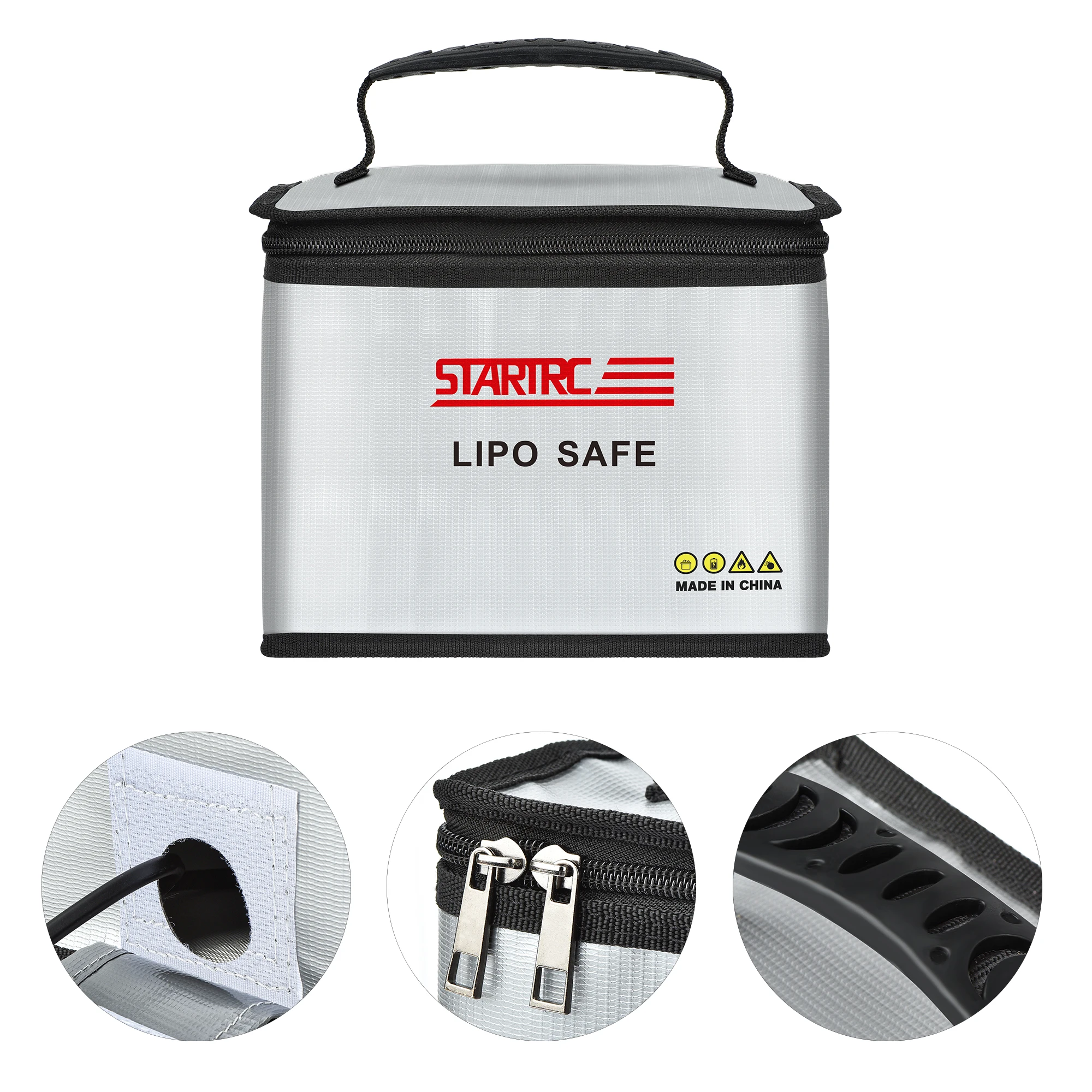 STARTRC Drone Battery Bag for DJI Mini 4 Pro/Air 3/Mini 3/Mavic 3/Avata/Mini 2 Explosion-proof Fireproof Safe Storage Bag Case
