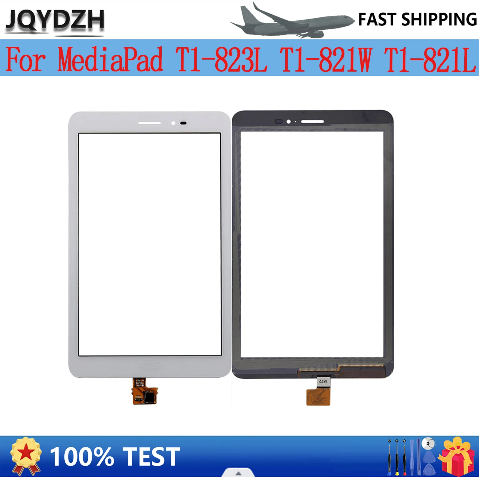 

JQYDZH For MediaPad T1-823L T1-821W T1-821L Only Touch screen Front Glass New Touch