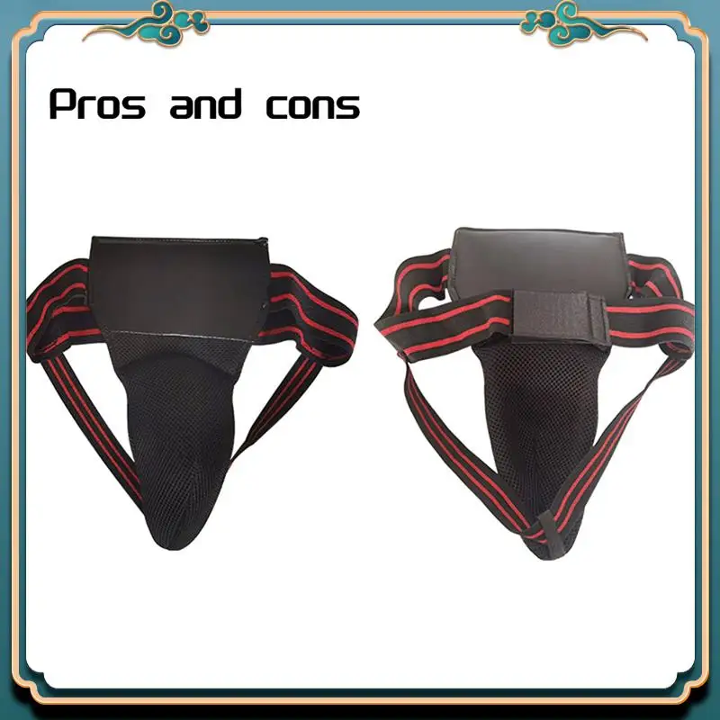 Groin Protector For Boxing, Taekwondo, Kickboxing, For Martial Arts Training, Men Jockstrap Abdominal Protector Durable Black