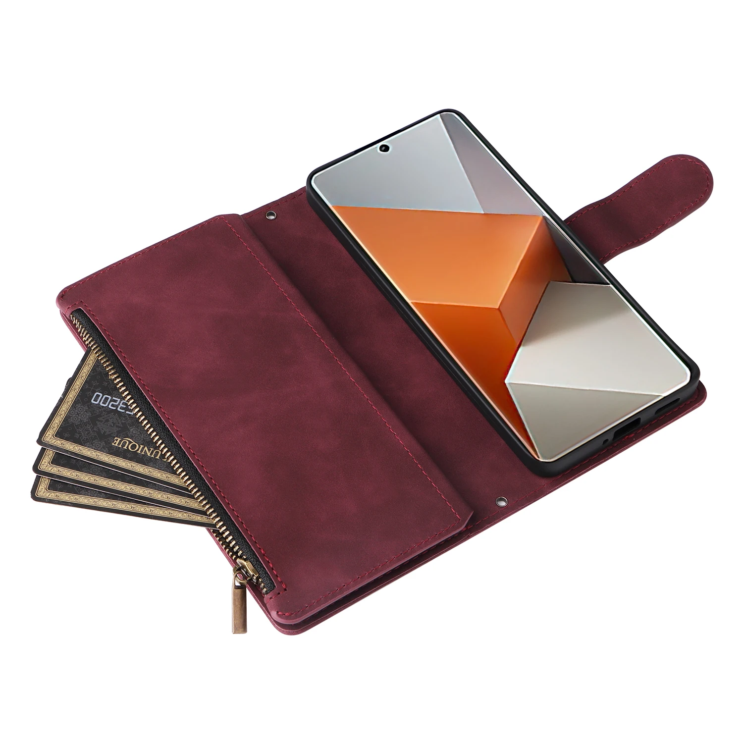 Premium Magnetic Flip Leather Wallet Case with Card Slot