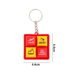 LED Light - Emitting Airplane Keychain with Alarm and Organizer Functions - Stylish Key Holder Pendant and Jewelry Accessory Gift (Red)