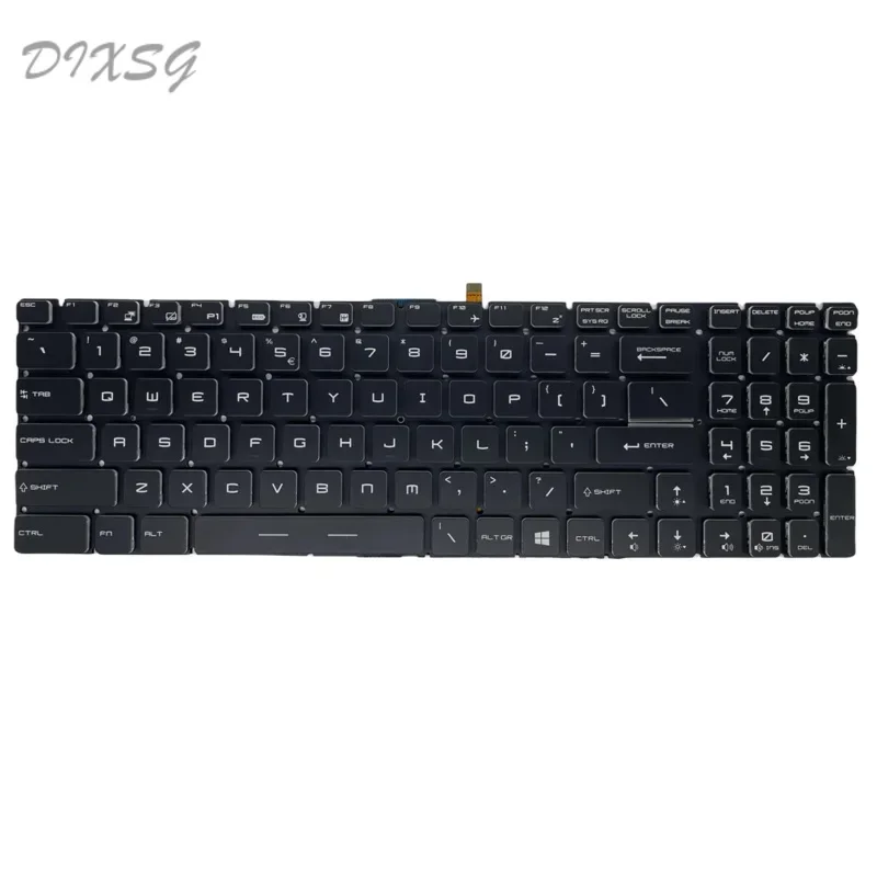 Фото Сменная клавиатура для MSI GT62, GE62, GS60, GL60, GP62, GT72, GE72, GS63, GL62, GP72 серии, клавиатура с подсветкой, американская раскладка-красный №4