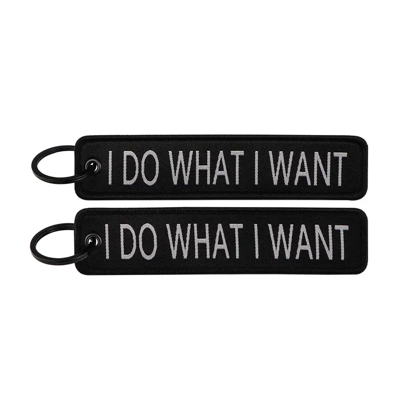 1pcs Computer Pop-up Window Quotes Embroidered Keys Tag Keychains For Motorcycles Backpack Fashion Key Ring Accessories Gifts - Image 93