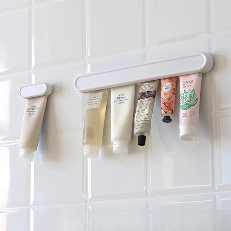 Wall Mounted Toothpaste Storage Clip Bathroom No-Drill Toothpaste Dispenser
