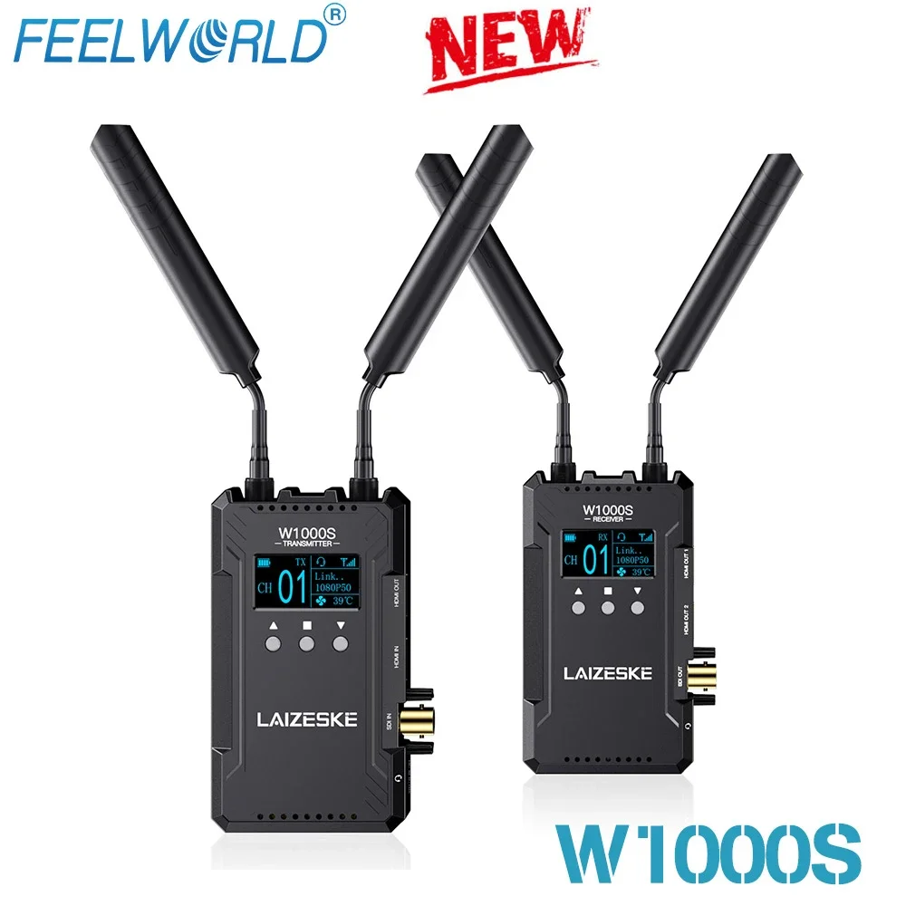 

FEELWORLD W1000S 1080P HD 1000FT Dual HDMI + SDI Input And Output Wireless Video Transmission System WIth Full Duplex Intercom