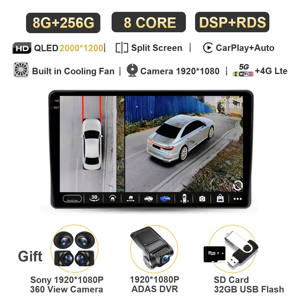 2K 8G-256G 360 DVR