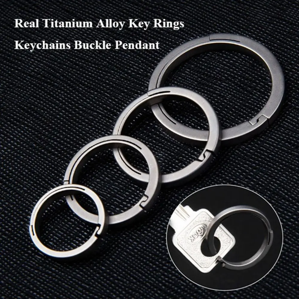 Premium Titanium Alloy Key Ring - Lightweight & Durable Keychain with Buckle Pendant - Stylish Men's Accessory and Creative Gift