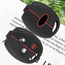 Deluxe Soft Silicone Car Key Cover - Sleek Protective Shell (Red Line)