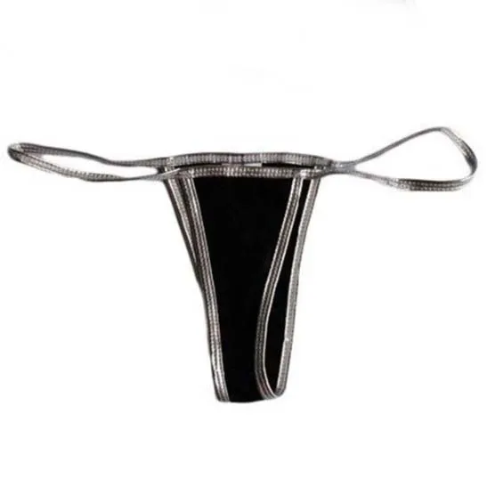 Women Micro Low Waist Elastic Waistband T-back Lingerie Transparent Underwear Lace Thong G-string Women's Panties