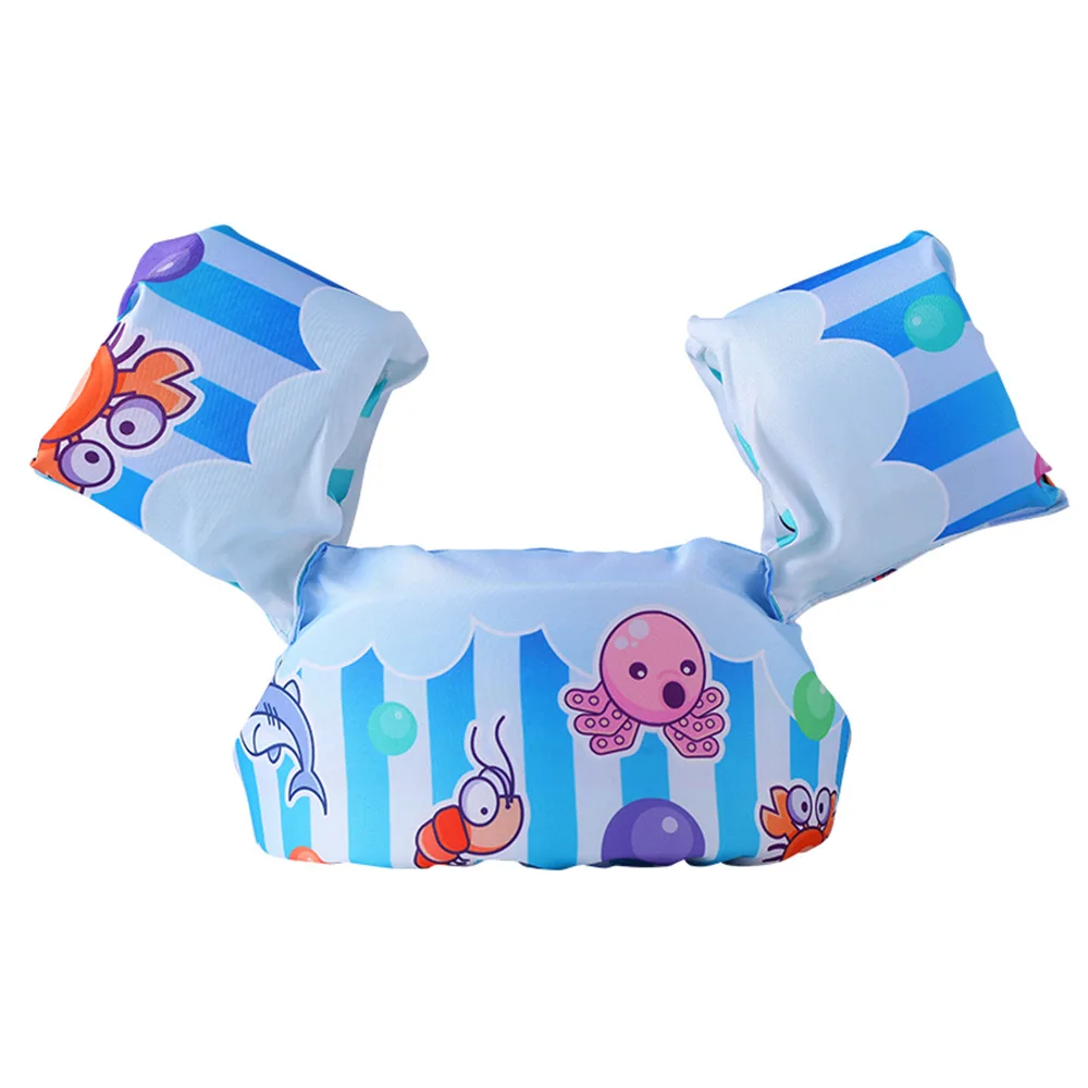 Cartoon Baby Swim Float with Arm Sleeves - Adjustable Foam Safety Life Jacket