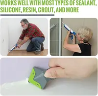 Outil de lissage et de jointoiement 5 en 1, dissolvant de Silicone, outil de coupe et de retrait de scellant avec raclette de coulis pour fenêtres et portes 6