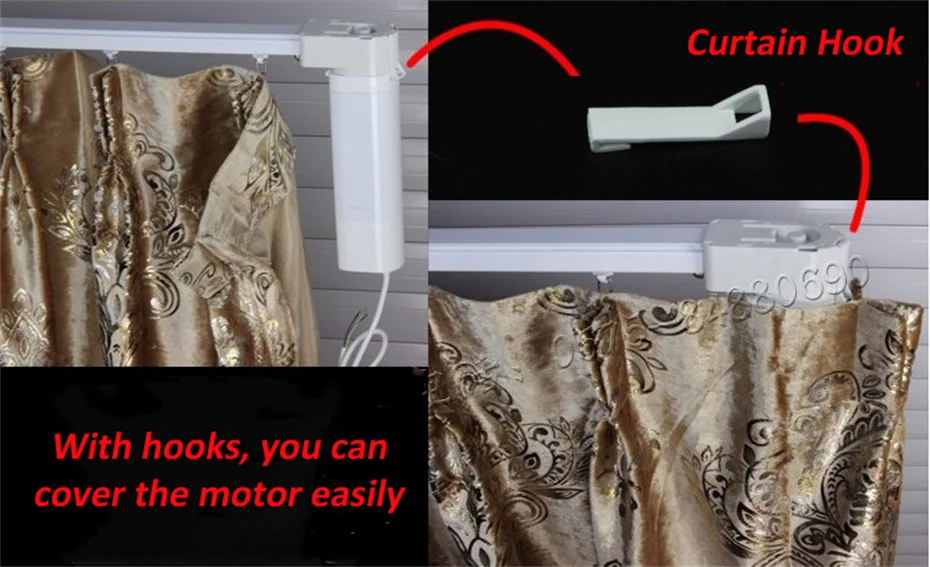Gear Box, Dooya Smart Curtain, Cornice System, Alta Qualidade, 6Pcs