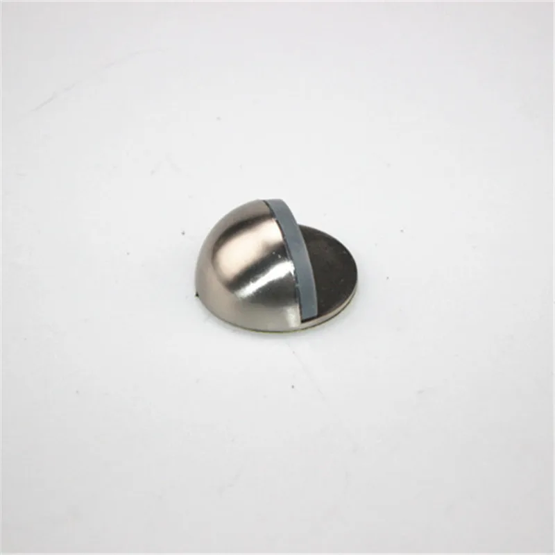 Door Stopper 1PCS 43mm Zinc alloy Casting Floor-mounted APS Satin Chrome Half Moon Wood Holder Hardware