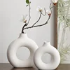 Nordic Style Flower Vase Morandi Geometric Vase Ceramic Art Crafts Bedroom Living Room Desktop Decoration Vase Decoration Home 6
