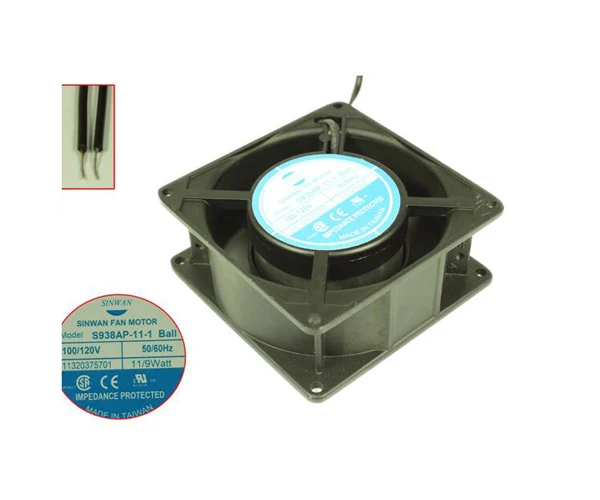 

SINWAN S938AP-11-1 Ball AC 120V 11W 92x92x38mm 2-wire Cooling Fan