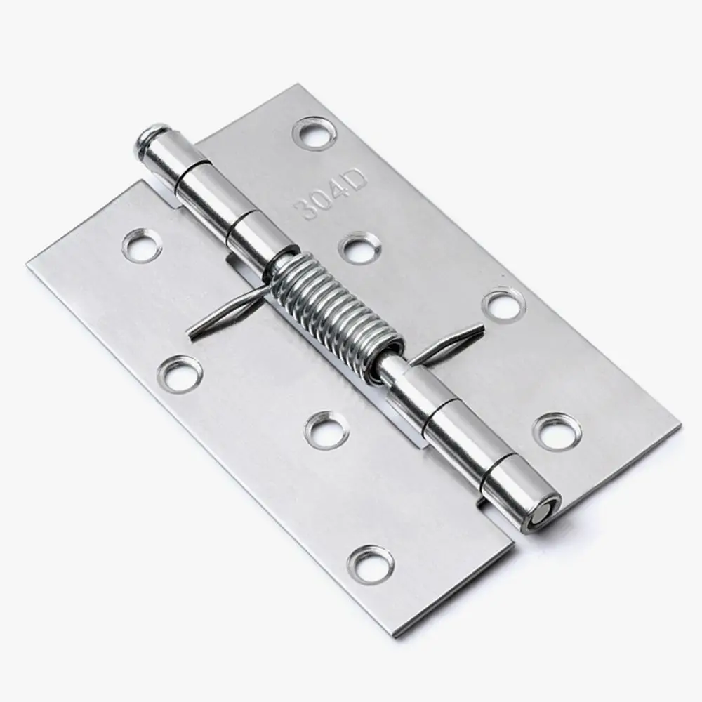 Stainless Steel Hinges Door Hinges 1Pc Cross Hinge with Spring Automatic Rebound Folding Loop