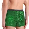 Custom Green Snake Skin Print Underwear Men Breathbale Snakeskin Texture Boxer Briefs Shorts Panties Soft Underpants For Homme 4