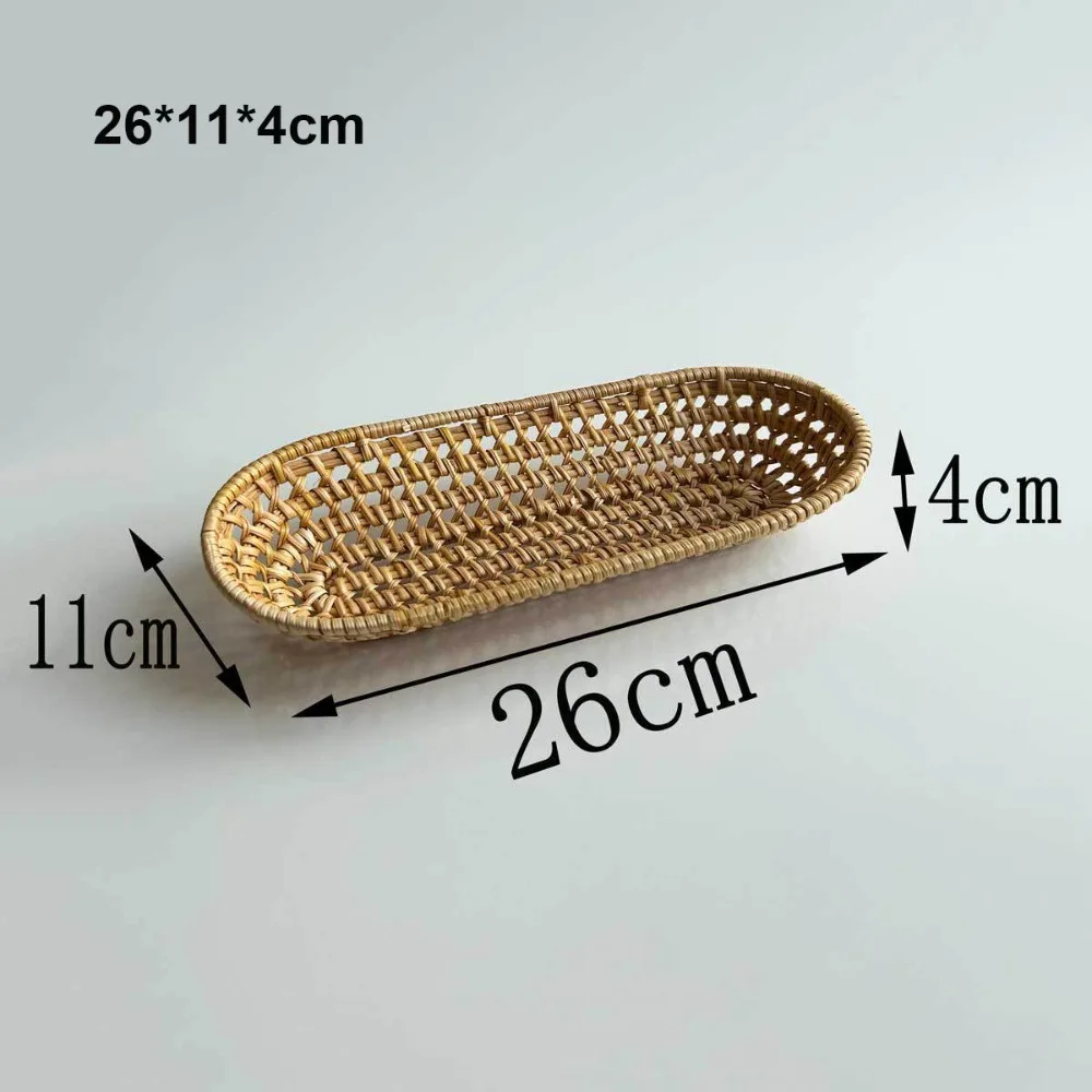 Handwoven Rattan Wicker Serving Baskets for Household