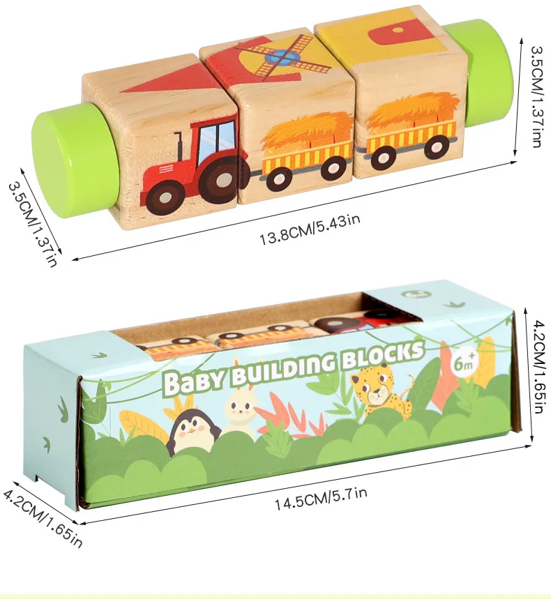 Wooden Rotating Educational Puzzle Toy for Toddlers' Early Development