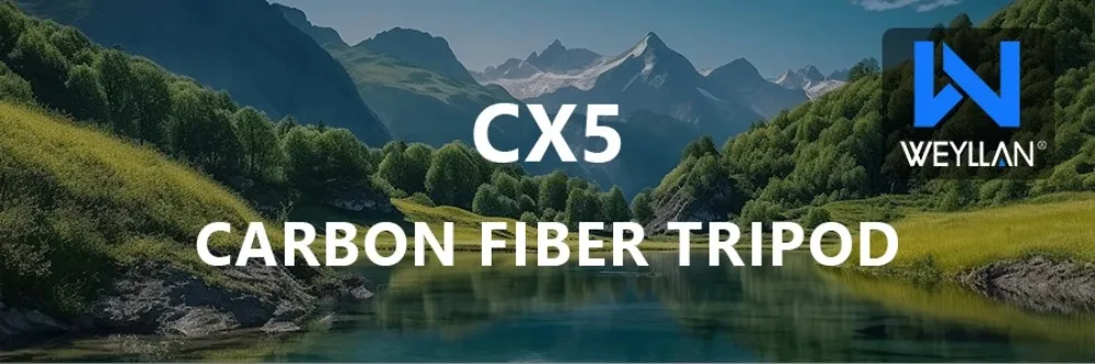 CX5 Carbon Fiber Lightweight Travel Tripod Professional DSLR Camera Tripod For F