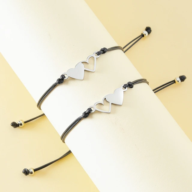 Braccialetti Di Coppia Sole E Luna - Cordino Regolabile Con Effetto Fosforescente, Per Coppie E Amici - Foto 5