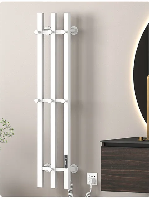 ราวแขวนผ้าเช็ดตัวแบบติดผนัง 3 ชั้น สแตนเลส พร้อมระบบทำความร้อนไฟฟ้า ตัวควบคุมแบบสัมผัส ตั้งเวลาได้ เชื่อมต่อ WiFi อัจฉริยะ 1