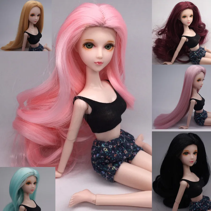 30cm Dolls Small Head Hair Wig High-temperature Silk Wig Accessories 11cm Wigs Head (11-12) Circumference Suitable No Doll htd 8m synchronous belt has a circumference of 1728mm 1976mmmm width of 15 20 25 30 40 50mm high torque rubber synchronous belt