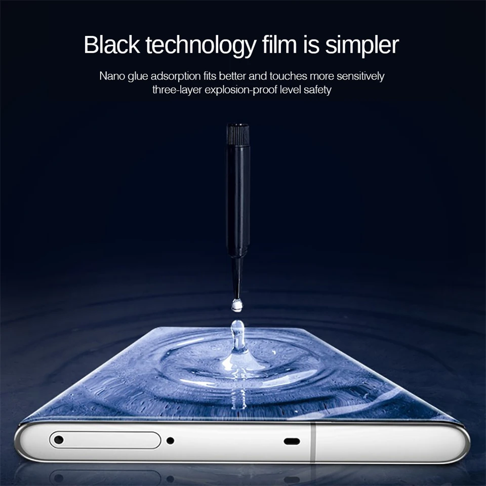 3D Curved High-Quality Full Glue UV Tempered Glass Screen Protector