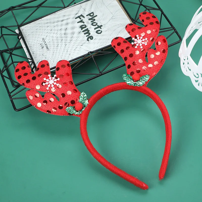 Christmas Headdress Headband Girls Reindeer Bow Headband Funny Festive Accessories Hairpins Christmas Festival Party Cosplay