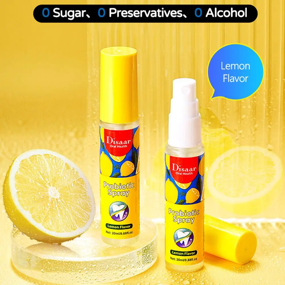 20ML Breath Freshener Spray Lemon Grape Mint Flavor Portable Breath Kissing Mouth Spray Cleaning mouth freshener spray
