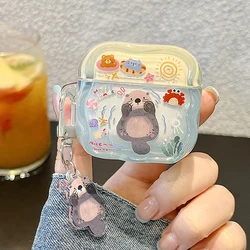 Cute Otter Silicone Earphone Case Cover - Airpods 4 (Style)