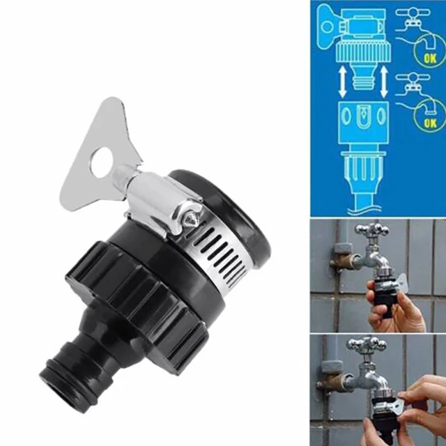 Tartós Univerzális Víz Csaptelep Adapter Műanyag Tömlő Illesztő Öntözőkert, Amely Képes Átvitelre 14-24 Mm Átmérőjű Csap - Image 6