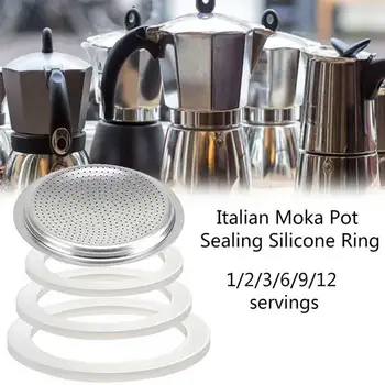 Coffee Rubber Ring Italian Moka Pot Flexible Washer Gasket Ring Replacenent Parts For Cups Moka Pot Espresso Coffee Makers 1
