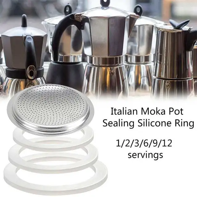 Coffee Rubber Ring Italian Moka Pot Flexible Washer Gasket Ring Replacenent Parts For Cups Moka Pot Espresso Coffee Makers 1