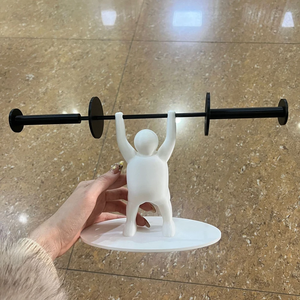 Funny Toilet Paper Shelf 3d Printing Weightlifting Figurine Napkin Rack Home Decor Organizer For Tissue Rolls, Wipes, Towels 3