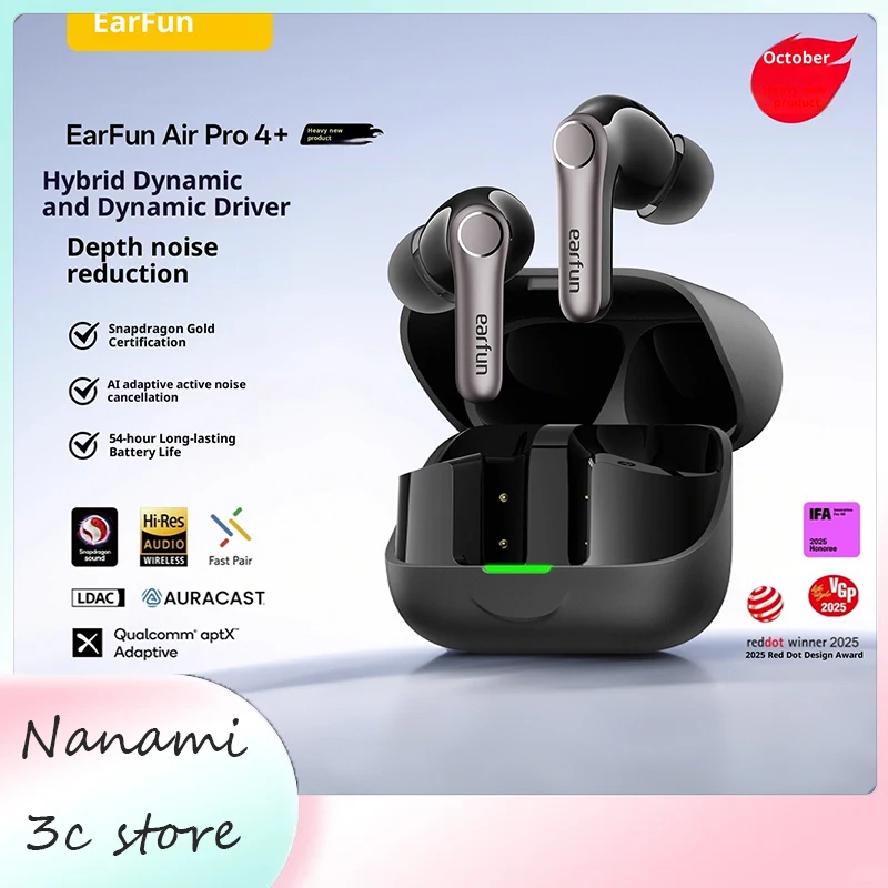 2025 New EarFun Air Pro4+ TWS Earphones, Featuring A Hybrid Driver