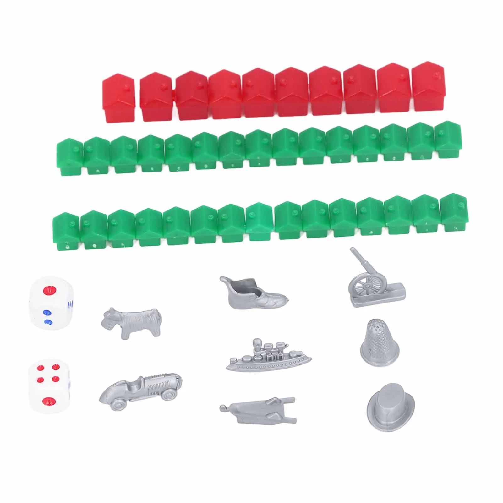 Board Game Replacement Pieces Plastic Houses for Monopoly Chess Pieces Supplement
