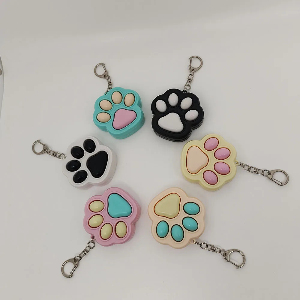 Fidget Toy Cartoon Kawaii Cat Claw Button Decompression Key Ring Pendant Couple Car Bag