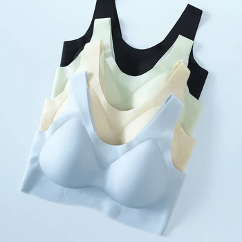 Bras for Women Seamless Wireless Ultra Thin Bra Breathable Sleep Summer Bralette Sports Bra Vest Underwear top Colorful Bra