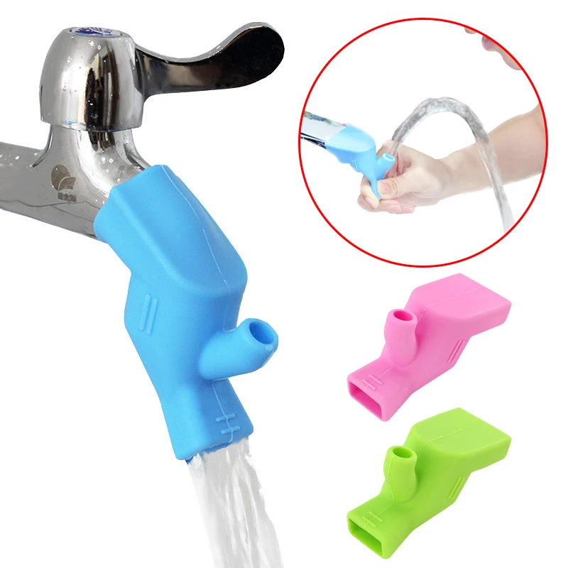 Bathroom Sink Nozzle Faucet Extender Rubber Elastic Water Tap Extension