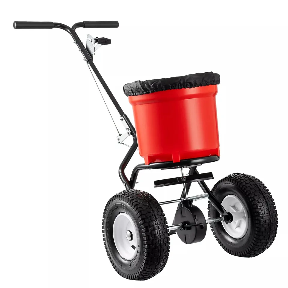 90 Pounds Walk Behind Broadcast Spreader for Lawn Care
