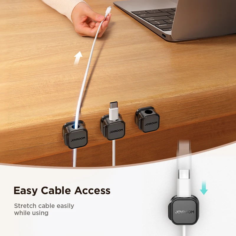 Cable Organizer Magnetic Cable Clips 3/6 PCS Smooth Adjustable Cord Keeper Under Desk Holder Management cable management bracket