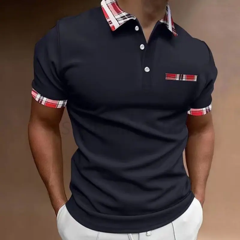 

2023 Summer New Men's Casual Short-Sleeved Polo Shirt Business Fashion Lapel T-Shirt Men's Breathable Polo Shirt Men's Clothing