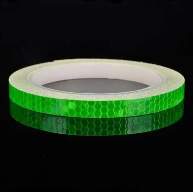 800cm/315inch Fluorescent Bike Bicycle Cycling Motorcycle Reflective Stickers Strip Decal Roadway Safety Wheel Reflective Tape images - 6