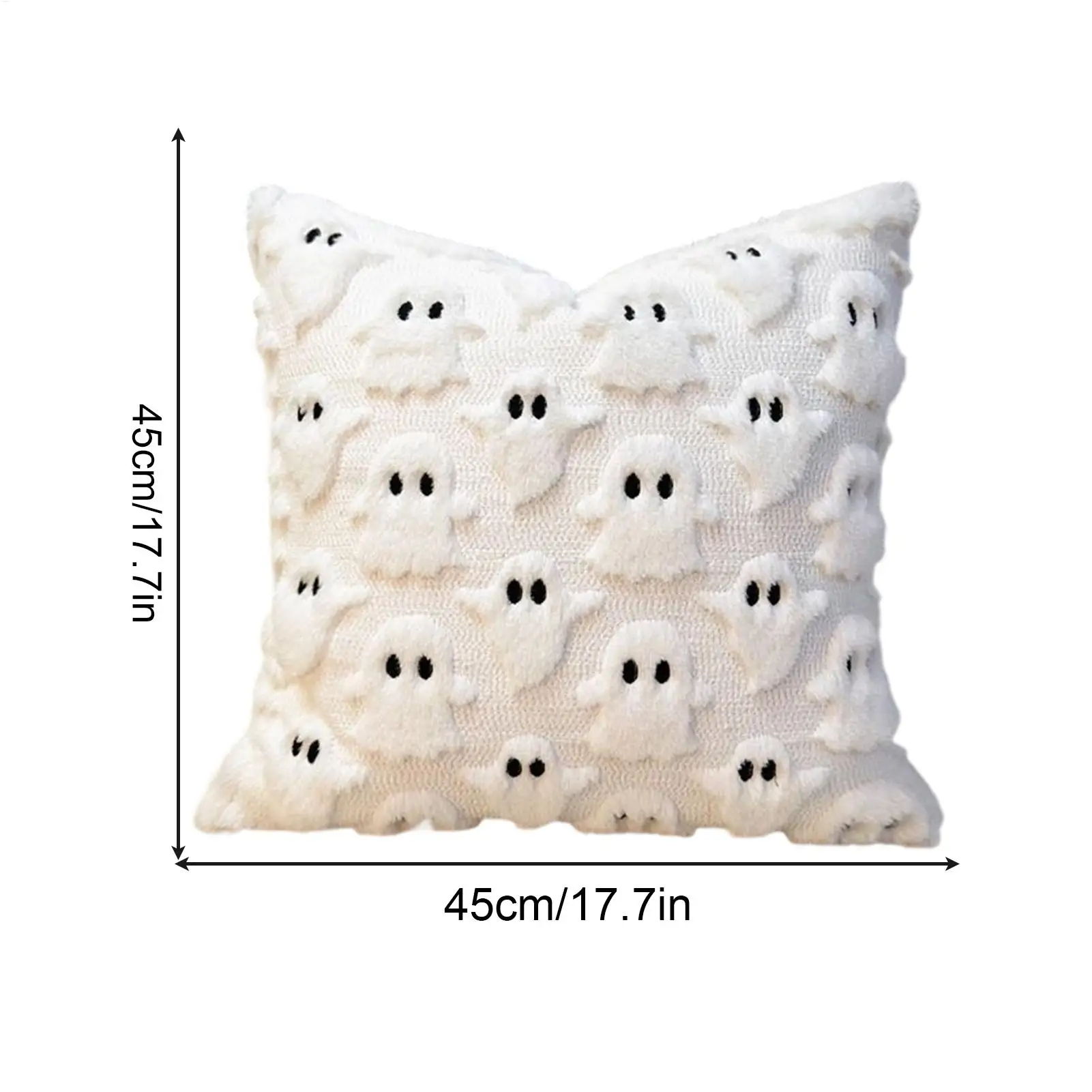 Halloween Ghost Throw Pillow Covers 45x45cm Halloween Ghost Pillowcase Gothic Decor Pillowcase for Couch Sofa for House Room