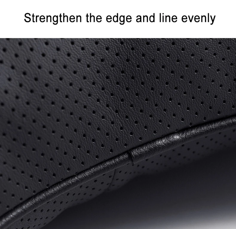 2Pc Echtes Leder Auto Kissen Atmungsaktive Auto Kopfstütze Nacken Kissen Universal Auto Hals Kopfstütze Weiche Kissen – Detail 13