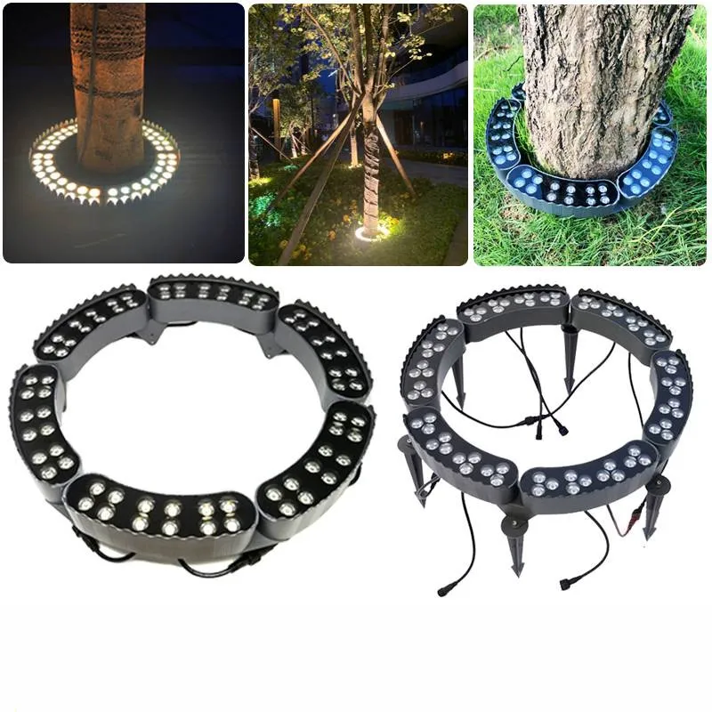 

LEDTree Holding Light OutdoorLamp Post ​Projection RGB Automatic Color Change IP65 Waterproof Spot Lights For Garden Ground Plug