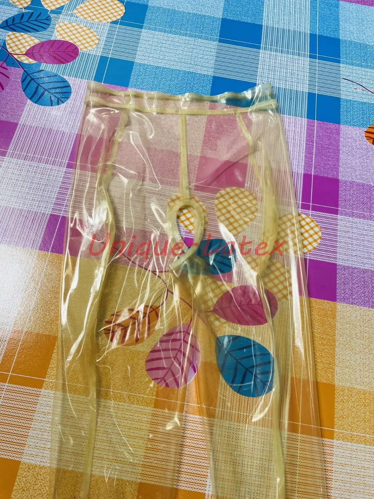 784 Latex Gummi Rubber Leggings pants trousers crotchless 0.4mm sock