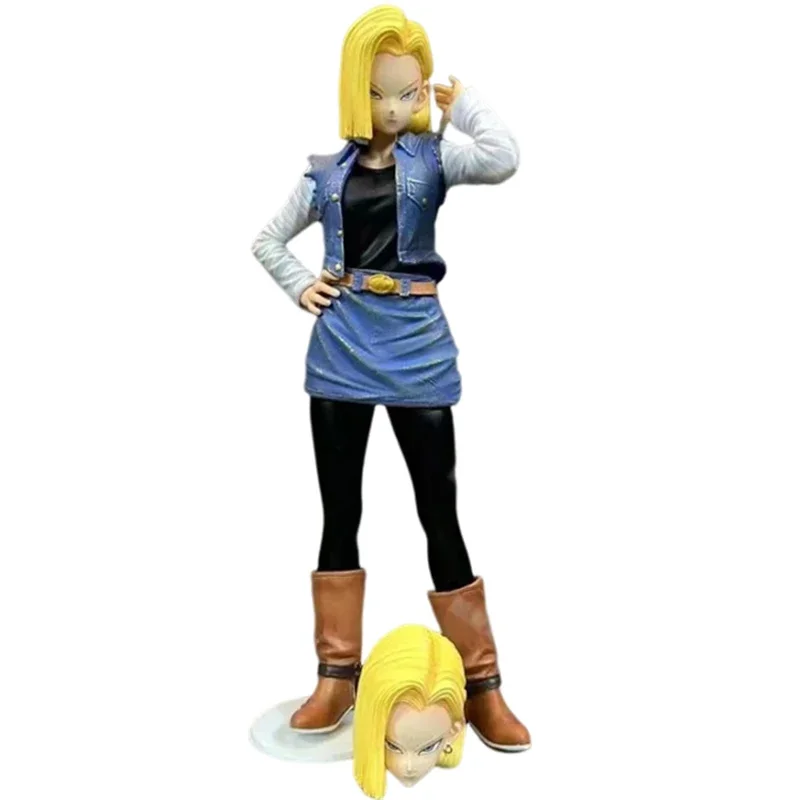 26Cm Android 18 Dragon Ball Z Figure Lazuli Action Figures Double-Headed Pvc Anime Model Collection Toys Regali Di Compleanno
