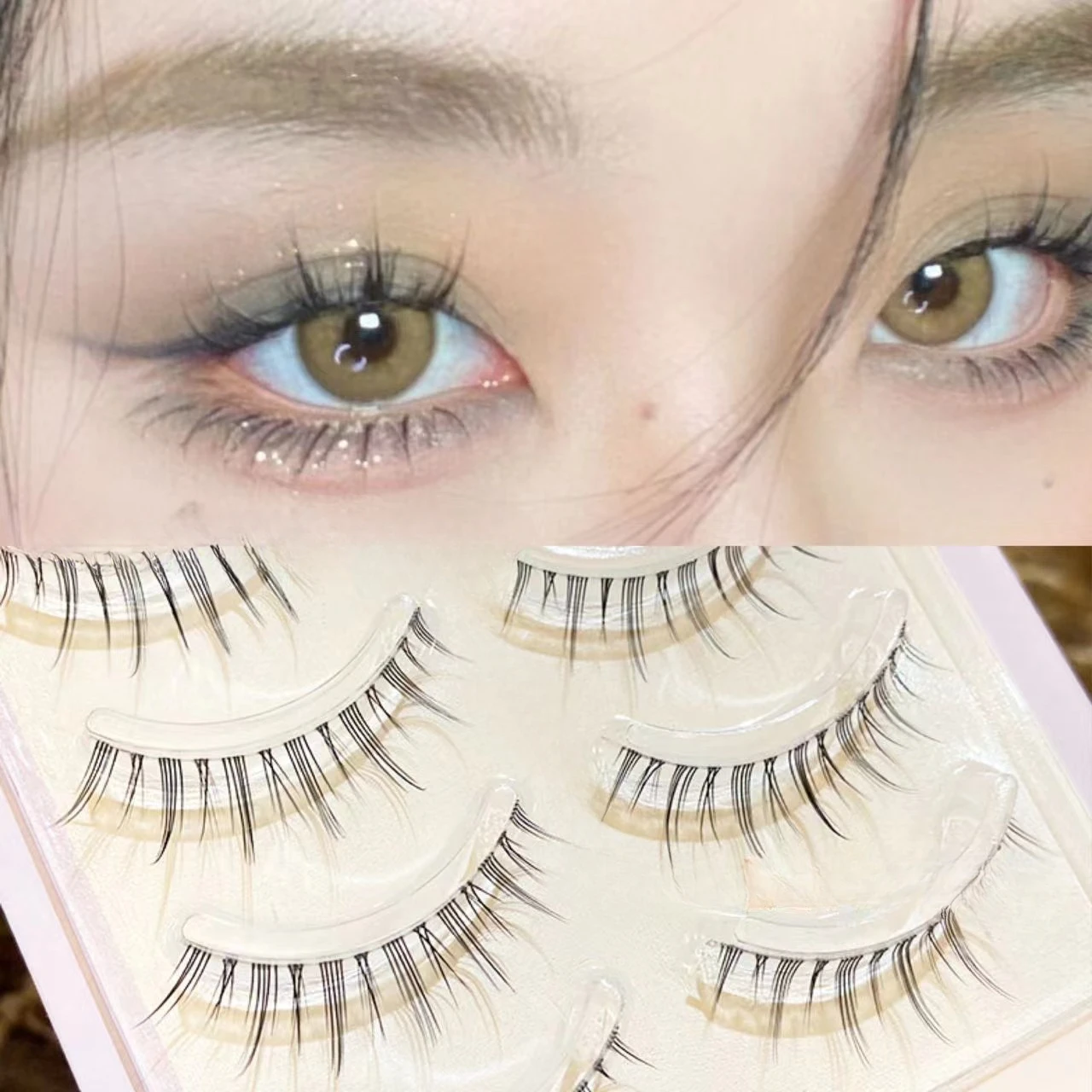 

Imp cartoon False eyelashes natural fairy hair cos simulation whole segment